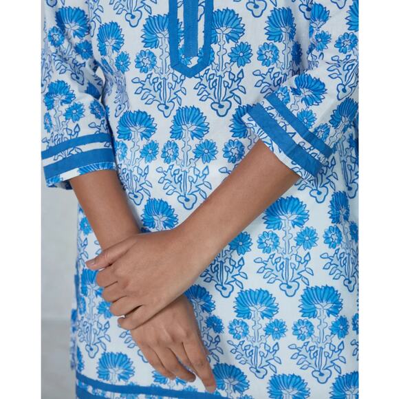 ANTHROPOLOGIE RO’S GARDEN TOKYO SHORT KURTA IN OMEGA - Picture 3 of 6